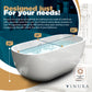 Portable Bath Tubs Adult - 55” White Oval Freestanding Bathtubs