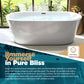 Portable Bath Tubs Adult - 65” White Oval Freestanding Bathtubs