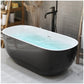 Bathtubs for Bathroom - 59” Black Transparent Portable Bath Tubs Adult