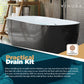 Bathtubs for Bathroom - 59” Black Transparent Portable Bath Tubs Adult