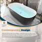 Bathtubs for Bathroom - 59” Black Transparent Portable Bath Tubs Adult