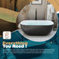 Bathtubs for Bathroom - 59” Black Transparent Portable Bath Tubs Adult