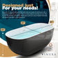 Bathtubs for Bathroom - 59” Black Transparent Portable Bath Tubs Adult