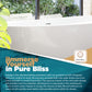 Modern Freestanding Bathtubs - 59” White Oval Portable Bath Tubs Adult