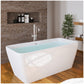 Minimalist Freestanding Bathtubs - 59” White Ice Bath Tub for Athletes