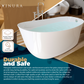 Modern Freestanding Bathtubs - 55” White Acrylic Free Standing Tub