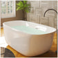 Modern Freestanding Bathtubs - 66” White Portable Bathtub Adult