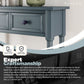 Narrow Console Table - Antique Navy 58” Console Tables for Entryway