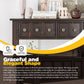 Console Table with Storage - Black 60” Small Entryway Table