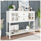 Console Tables for Entryway - Wood White 42” Wood Console Table