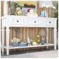 Console Table for Entryway - White 50” Behind Couch Table Skinny