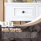 Console Table for Entryway - White 50” Behind Couch Table Skinny