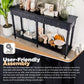 Console Tables for Entryway - Black 63” Hallway Table for Entryway