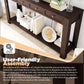 Console Tables for Entryway - Wood Espresso 63” Entryway Table with Storage