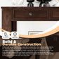 Console Tables for Entryway - Wood Espresso 63” Entryway Table with Storage