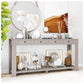 Console Tables for Entryway - Gray Wash 63” Hallway Table for Entryway