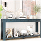 Console Tables for Living Room - Navy Blue 63” Small Entryway Table