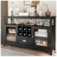 Modern TV Stands for Living Room - Black 51” TV Stand with Drawers