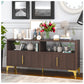 Buffets & Sideboards - Brown 58 Inch Buffet Cabinet with Storage