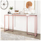 Console Tables for Entryway - Pink White 63” Modern Entryway Table