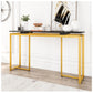 Console Tables for Living Room - Golden 63” Hallway Table for Entryway