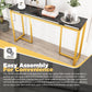 Console Tables for Living Room - Golden 63” Hallway Table for Entryway