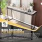 Console Tables for Living Room - White Black 63” Modern Entryway Table