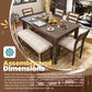 Kitchen & Dining Room Sets - Espresso 60” Dining Table Set for 6