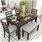 Kitchen & Dining Room Sets - Espresso 60” Dining Table Set for 6