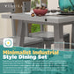 Small Dining Table Set for 4 - Gray 52” Dining Table Set of 5