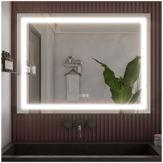 Bathroom Mirrors for Vanity - 40” White LED Bathroom Mirror