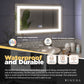 Bathroom Mirrors for Wall - 40” Silver Lighted Vanity Mirror