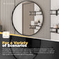 Circle Mirrors for Wall - 32” Black Framed Mirrors for Bathroom