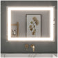 Lighted Mirrors for Bathroom Wall - 28” Silver LED Mirror for Bathroom