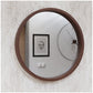 Round Mirrors for Wall Decor - 24” Brown Circle Mirrors for Wall