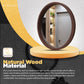 Round Mirrors for Wall Decor - 24” Brown Circle Mirrors for Wall