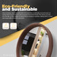 Round Mirrors for Wall Decor - 24” Brown Circle Mirrors for Wall