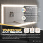 Bathroom Mirrors for Wall - 72” White Glass LED Mirror Full Length