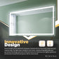 Bathroom Vanity Mirror with Lights - 72” Silver LED Bathroom Mirror