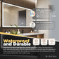 Bathroom Mirrors for Wall - 88” Black Framed LED Mirror Full Length