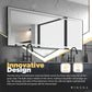 Modern LED Bathroom Mirrors - 84” Black Vanity Mirror with Lights