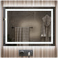 Modern Bathroom Mirror for Wall - White 32” LED Bathroom Mirror