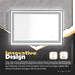 LED Bathroom Mirror - Matte Black 36” Bathroom Mirrors for Vanity