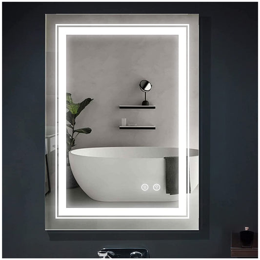 LED Bathroom Mirror - White 32” Vanity Mirror with Lights