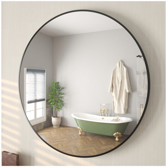 Vanity Mirrors for Bathroom - 28” Black Framed Mirrors for Bathroom