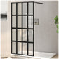 Single Shower Wall Panels - Black Tempered Shower Glass Panel