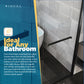 Two Doors Shower Splash Guard - Matte Black Framed Shower Glass Panel