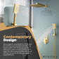 Shower Faucets Sets - Gold Rain Shower Head with Handheld Spray