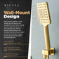 Shower Faucets Sets - Gold Rain Shower Head with Handheld Spray