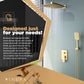 Shower Faucets Sets - Gold Rain Shower Head with Handheld Spray